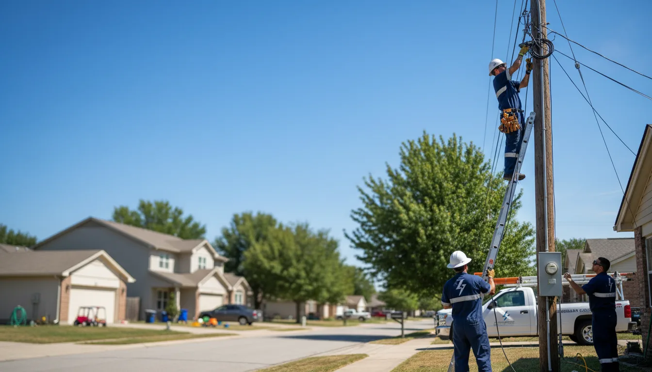 Residential electrician providing installation services in Lindsay, OK